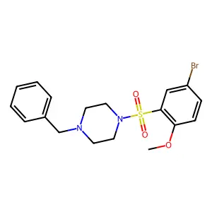 1-Benzyl-4-(5-bromo-2-methoxyphenyl)sulfonylpiperazine structure