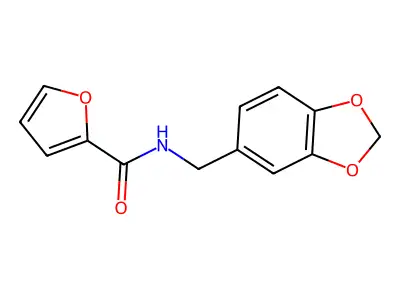 N-(1,3-benzodioxol-5-ylmethyl)-2-furamide structure