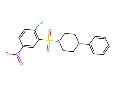 1-(2-Chloro-5-nitrophenyl)sulfonyl-4-phenylpiperazine structure