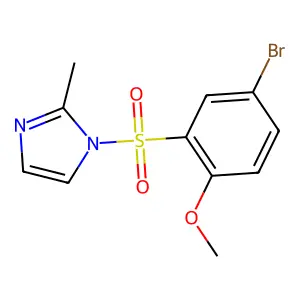 1-[(5-bromo-2-methoxyphenyl)sulfonyl]-2-methyl-1H-imidazole structure