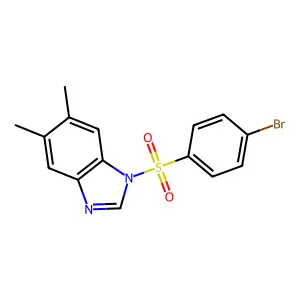 1-((4-bromophenyl)sulfonyl)-5,6-dimethyl-1H-benzo[d]imidazole structure
