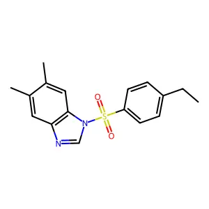 1-[(4-ethylphenyl)sulfonyl]-5,6-dimethyl-1H-benzimidazole structure