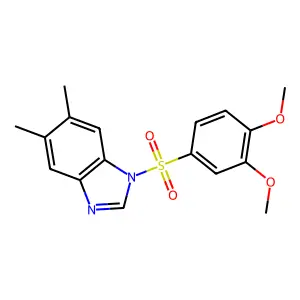 1-((3,4-dimethoxyphenyl)sulfonyl)-5,6-dimethyl-1H-benzo[d]imidazole structure
