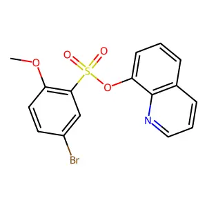 Quinolin-8-yl 5-bromo-2-methoxybenzenesulfonate structure