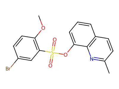 2-Methyl-8-quinolyl 5-bromo-2-methoxybenzenesulfonate structure