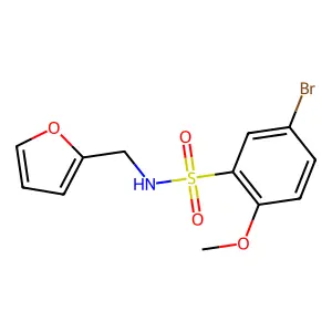 [(5-Bromo-2-methoxyphenyl)sulfonyl](2-furylmethyl)amine structure