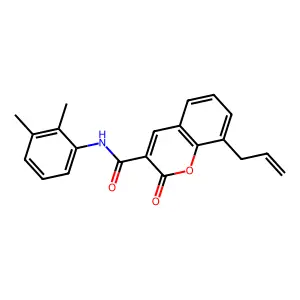 N-(2,3-dimethylphenyl)-2-oxo-8-(prop-2-en-1-yl)-2H-chromene-3-carboxamide structure