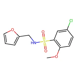 5-chloro-N-(furan-2-ylmethyl)-2-methoxybenzenesulfonamide structure