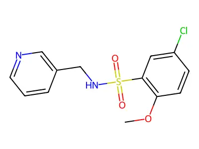 5-Chloro-2-methoxy-N-pyridin-3-ylmethyl-benzenesulfonamide structure
