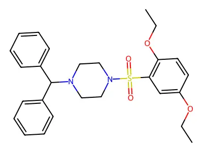 1-Benzhydryl-4-(2,5-diethoxyphenyl)sulfonylpiperazine structure