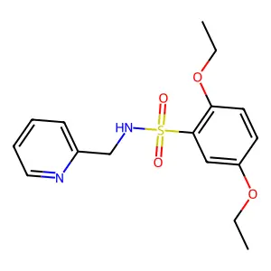 2,5-diethoxy-N-(2-pyridinylmethyl)benzenesulfonamide structure