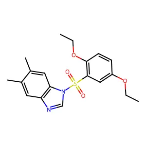 1-[(2,5-diethoxyphenyl)sulfonyl]-5,6-dimethyl-1H-benzimidazole structure