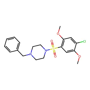 1-Benzyl-4-[(4-chloro-2,5-dimethoxyphenyl)sulfonyl]piperazine structure