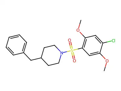 4-Benzyl-1-(4-chloro-2,5-dimethoxybenzenesulfonyl)piperidine structure