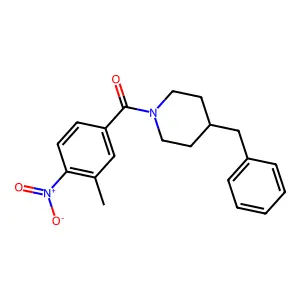 (4-Benzylpiperidin-1-yl)-(3-methyl-4-nitrophenyl)methanone structure