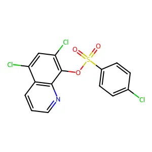 5,7-Dichloro-8-quinolyl 4-chlorobenzenesulfonate structure