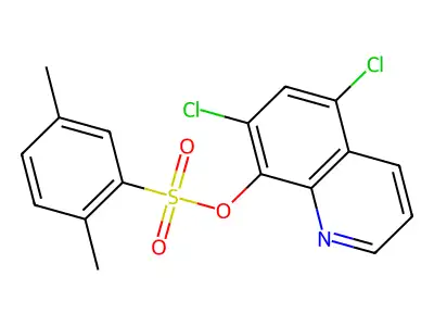 5,7-Dichloro-8-quinolyl 2,5-dimethylbenzenesulfonate structure
