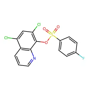 5,7-Dichloro-8-quinolinyl 4-fluorobenzenesulfonate structure