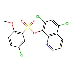 5,7-Dichloroquinolin-8-yl 5-chloro-2-methoxybenzene-1-sulfonate structure