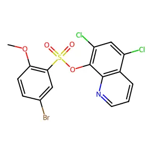 5,7-Dichloroquinolin-8-yl 5-bromo-2-methoxybenzene-1-sulfonate structure