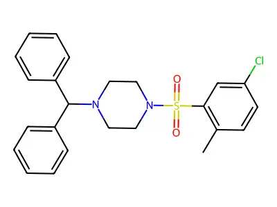 1-Benzhydryl-4-((5-chloro-2-methylphenyl)sulfonyl)piperazine structure