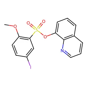 Quinolin-8-yl 5-iodo-2-methoxybenzenesulfonate structure