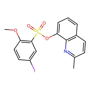 2-Methyl-8-quinolyl 5-iodo-2-methoxybenzenesulfonate structure