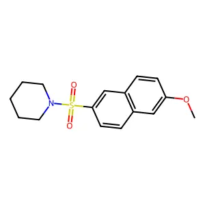 1-(6-Methoxynaphthalen-2-yl)sulfonylpiperidine structure