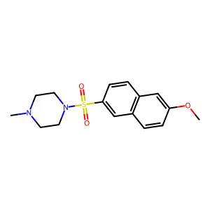 1-[(6-Methoxy-2-naphthyl)sulfonyl]-4-methylpiperazine structure
