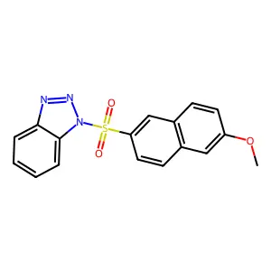 1-(6-Methoxynaphthalen-2-yl)sulfonylbenzotriazole structure