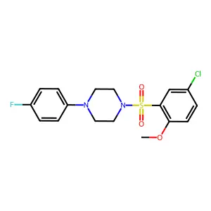 1-(5-Chloro-2-methoxyphenyl)sulfonyl-4-(4-fluorophenyl)piperazine structure