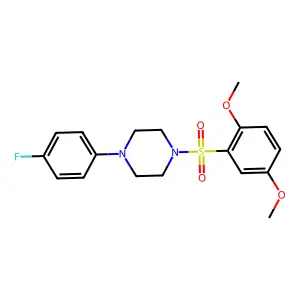 1-[(2,5-Dimethoxyphenyl)sulfonyl]-4-(4-fluorophenyl)piperazine structure