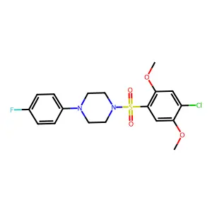 1-[(4-Chloro-2,5-dimethoxyphenyl)sulfonyl]-4-(4-fluorophenyl)piperazine structure