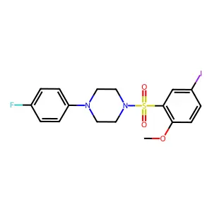1-(4-Fluorophenyl)-4-[(5-iodo-2-methoxyphenyl)sulfonyl]piperazine structure