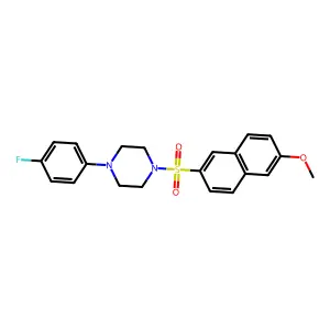 1-(4-Fluorophenyl)-4-[(6-methoxynaphthalen-2-yl)sulfonyl]piperazine structure
