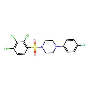 1-(4-Fluorophenyl)-4-(2,3,4-trichlorobenzenesulfonyl)piperazine structure