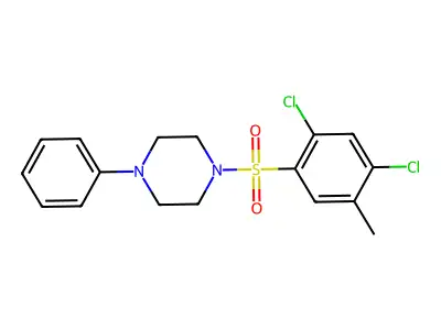 1-[(2,4-Dichloro-5-methylphenyl)sulfonyl]-4-phenylpiperazine structure