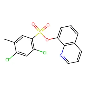 8-Quinolyl 2,4-dichloro-5-methylbenzenesulfonate structure