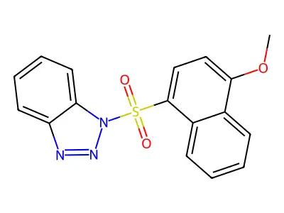 1-(4-Methoxynaphthalen-1-yl)sulfonylbenzotriazole structure