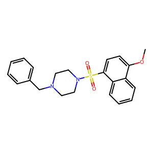 1-[(4-Methoxynaphthyl)sulfonyl]-4-benzylpiperazine structure