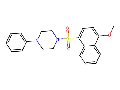 1-[(4-Methoxynaphthyl)sulfonyl]-4-phenylpiperazine structure