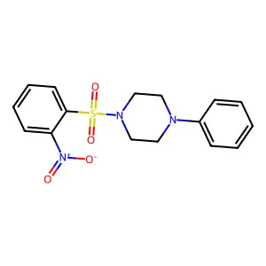 1-(2-Nitrophenyl)sulfonyl-4-phenylpiperazine structure
