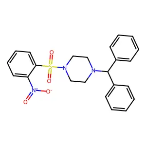 1-Benzhydryl-4-((2-nitrophenyl)sulfonyl)piperazine structure