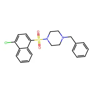 1-Benzyl-4-((4-chloronaphthalen-1-yl)sulfonyl)piperazine structure