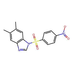 5,6-Dimethyl-1-(4-nitrophenyl)sulfonylbenzimidazole structure
