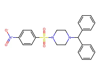 1-Benzhydryl-4-(4-nitrophenyl)sulfonylpiperazine structure