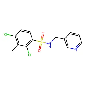 2,4-dichloro-3-methyl-N-(pyridin-3-ylmethyl)benzenesulfonamide structure