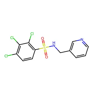 2,3,4-trichloro-N-(3-pyridinylmethyl)benzenesulfonamide structure