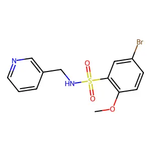 5-bromo-2-methoxy-N-(pyridin-3-ylmethyl)benzenesulfonamide structure