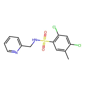 2,4-dichloro-5-methyl-N-(2-pyridinylmethyl)benzenesulfonamide structure